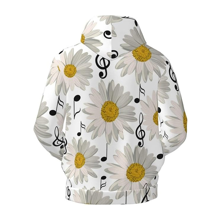 Unisex 3D Musical Note Print Hoodie