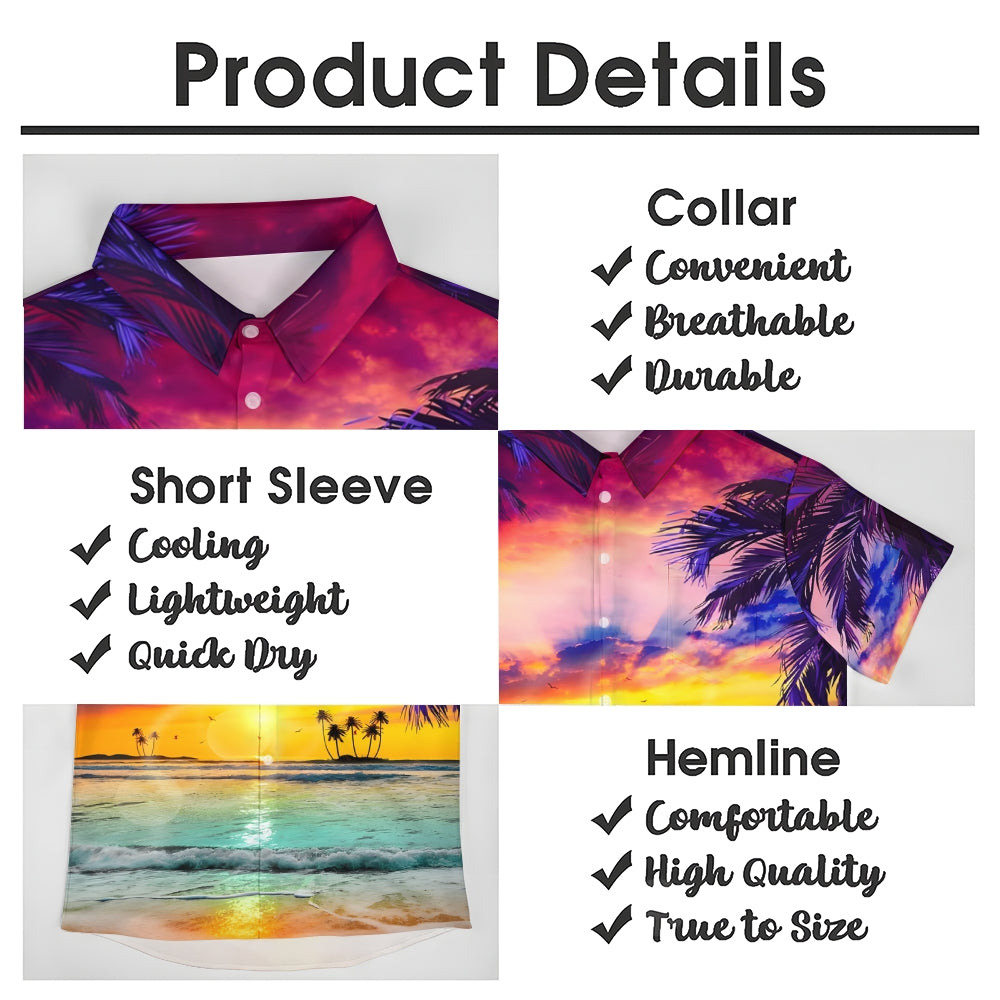 Men's Hawaiian Casual Short Sleeve Shirt 2407000199