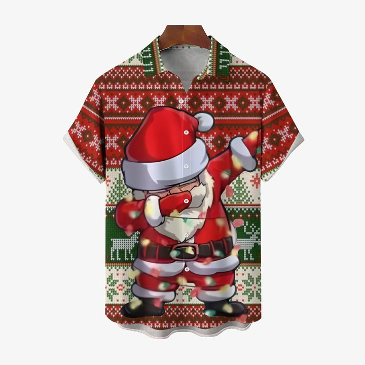 Christmas Santa Claus Casual Short Sleeve Shirt 2410002419