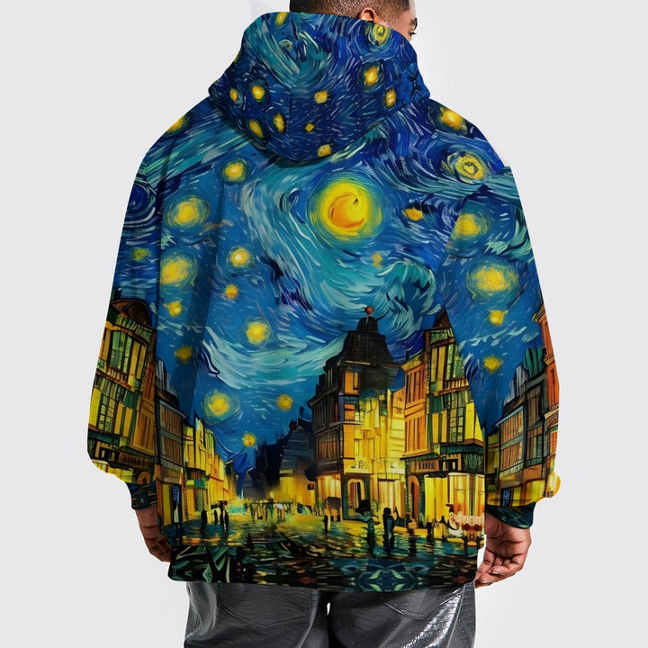 Starry Sky Art Print Plue Size Printed Hoodies 2411000280