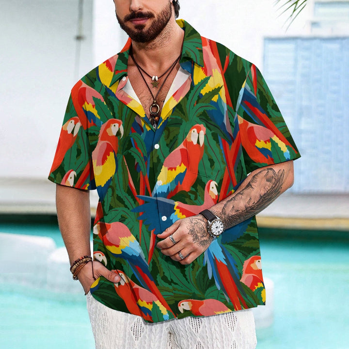 Men's Macaw Casual Short Sleeve Shirt 2410006993