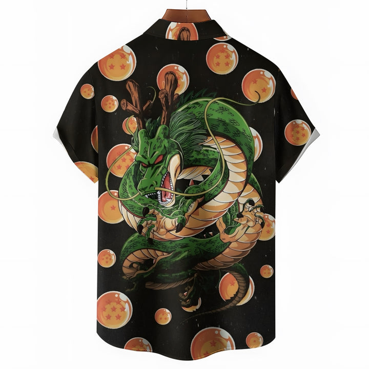 Cartoon Dragon Ball Printing Short Sleeve Shirt 2412001940