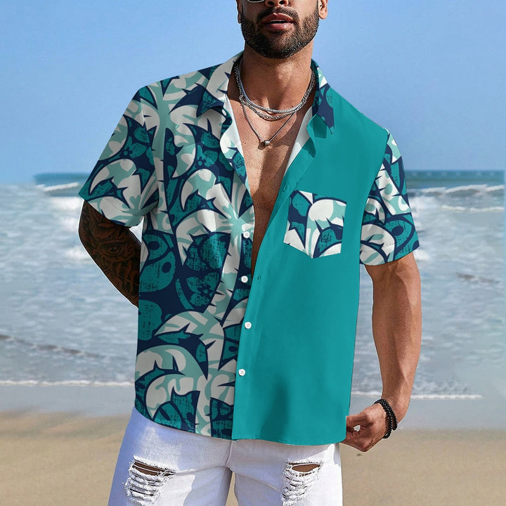 Men's Coconut Tree Hawaiian Short Sleeve Shirt 2410008634