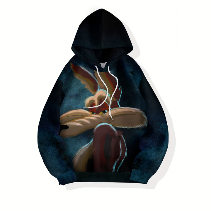 Men's Classic Retro Cartoon Print Hooded Sweatshirt