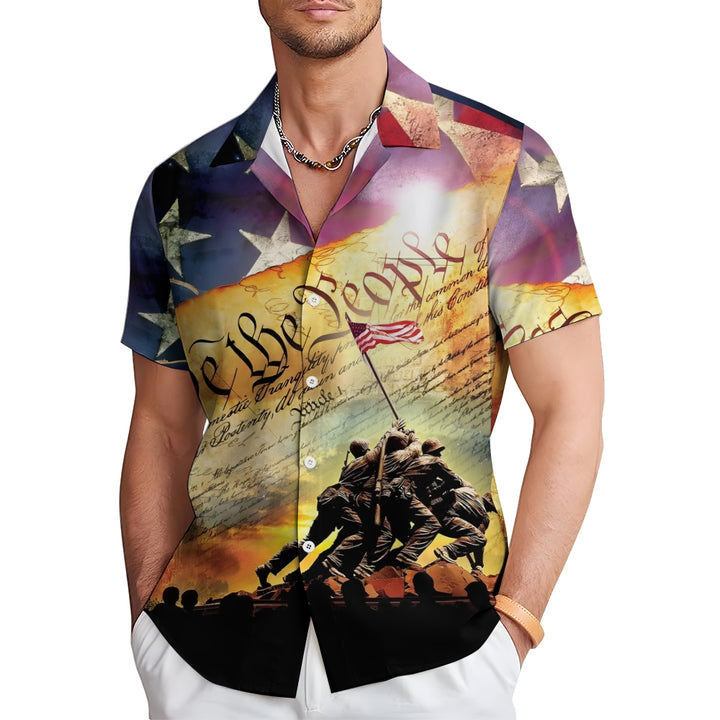 Men's The Star-Spangled Banner Short Sleeve Shirt 2410003771