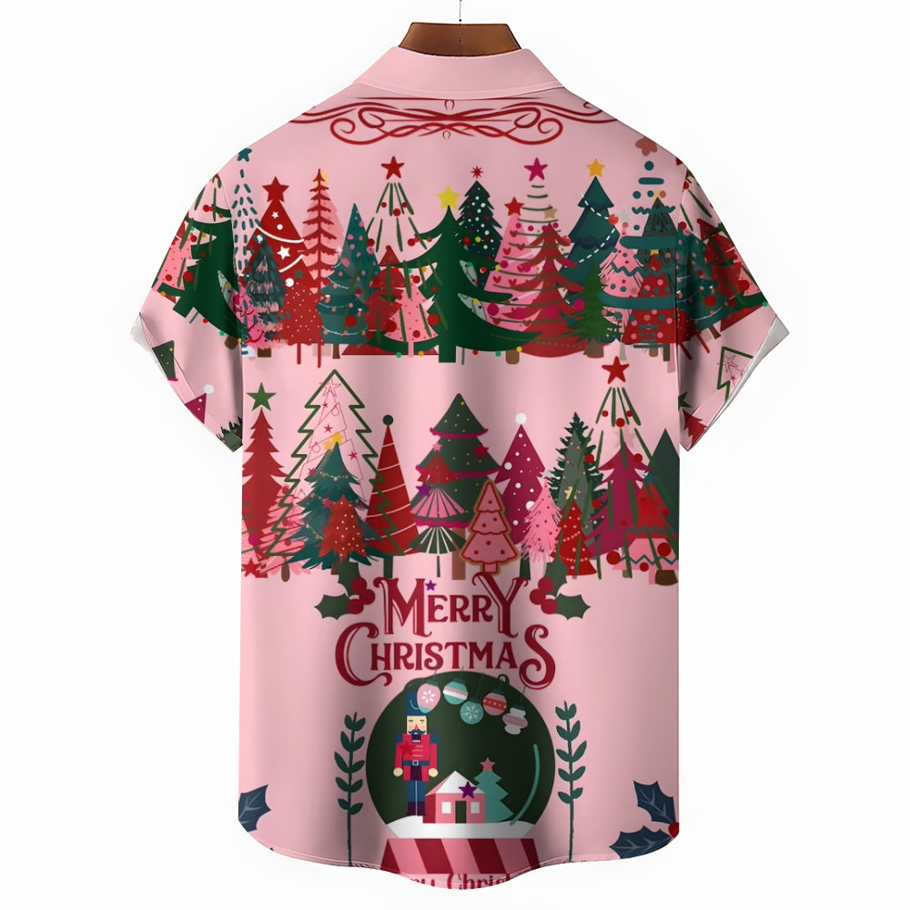 Christmas Tree Casual Short Sleeve Shirt 2409006211