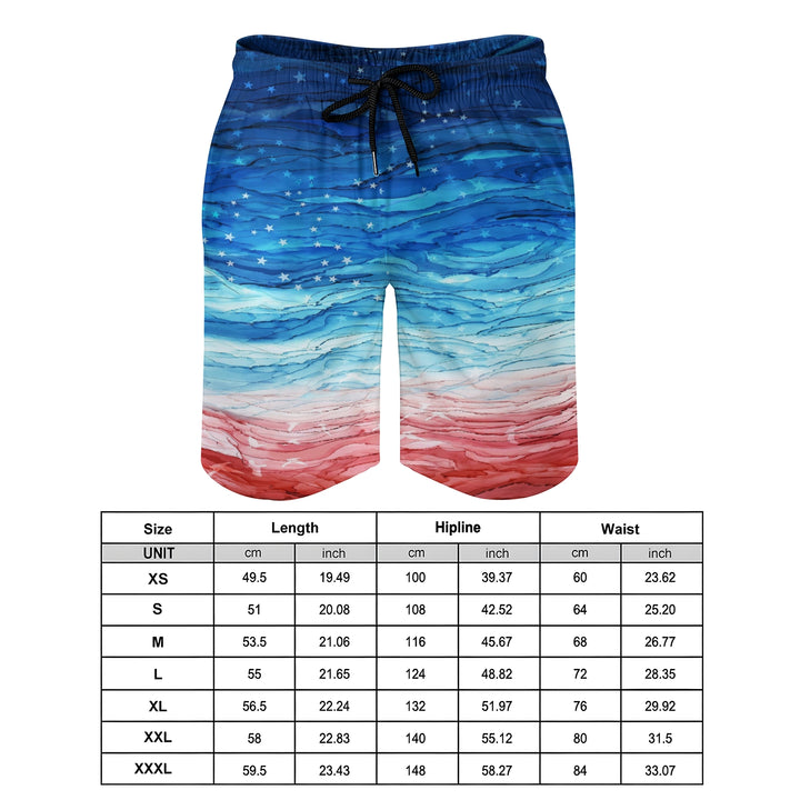 Men's Ripple Texture Sports Fashion Beach Shorts 2404001077