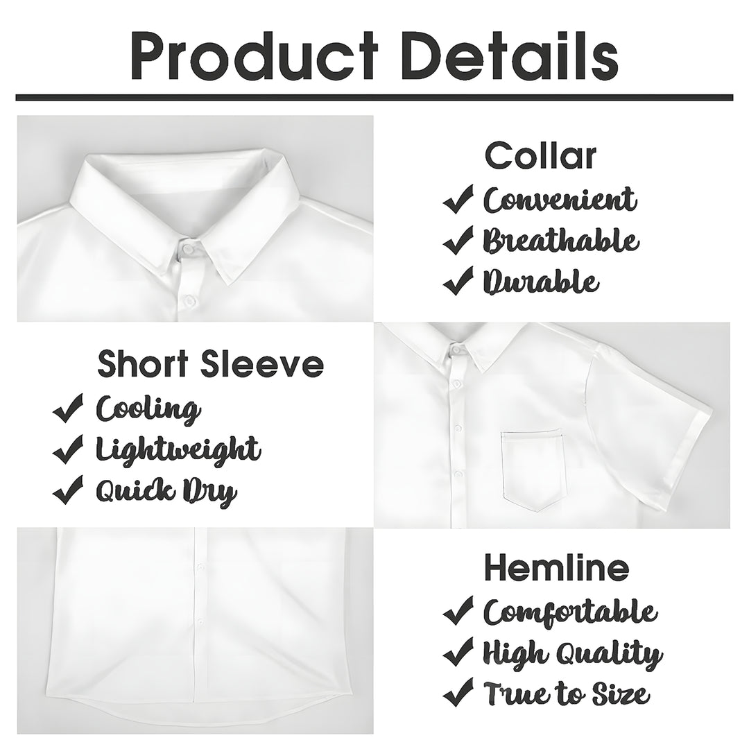 Geometric Abstract Line Print Men's Short Sleeve Shirt 2404001901