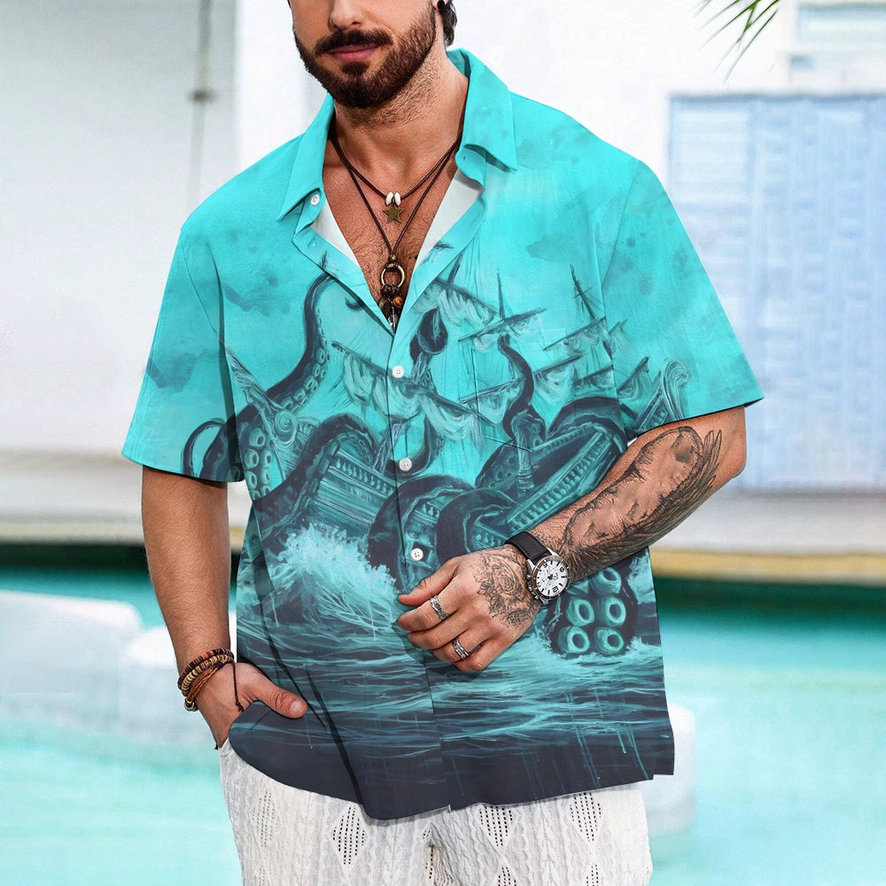 Men's Hawaiian Casual Short Sleeve Shirt 2412005917