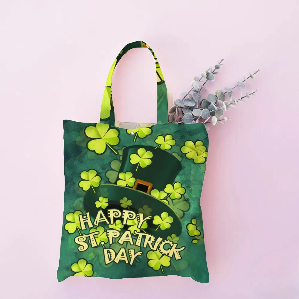 St. Patrick's Day Lettering Casual Canvas Bag