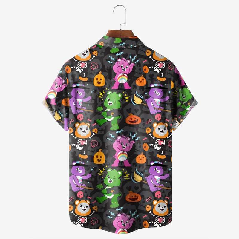 Halloween Cartoon Bear Hawaiian Holiday Shirt