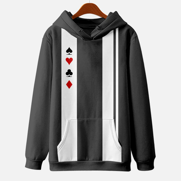 Men's Geometric Print Casual Hoodie