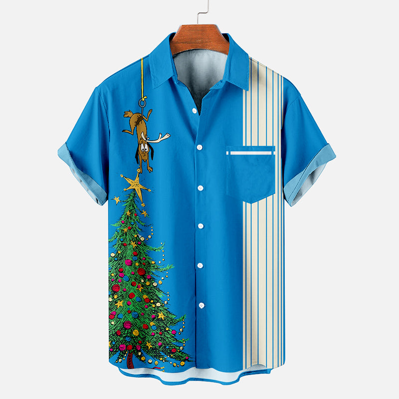 Christmas revisit classic anime character printed shirt