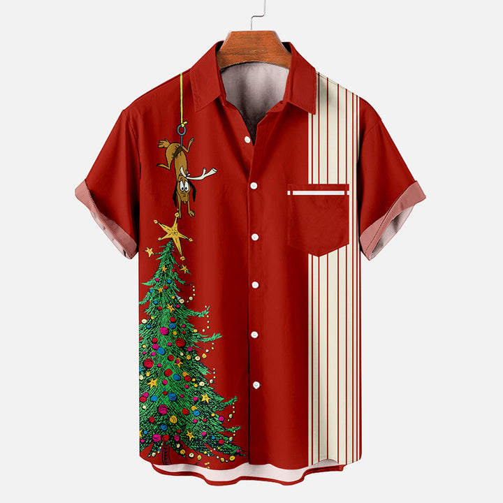 Christmas revisit classic anime character printed shirt