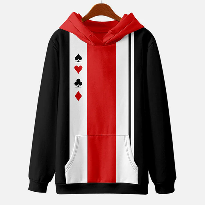 Men's Geometric Print Casual Hoodie