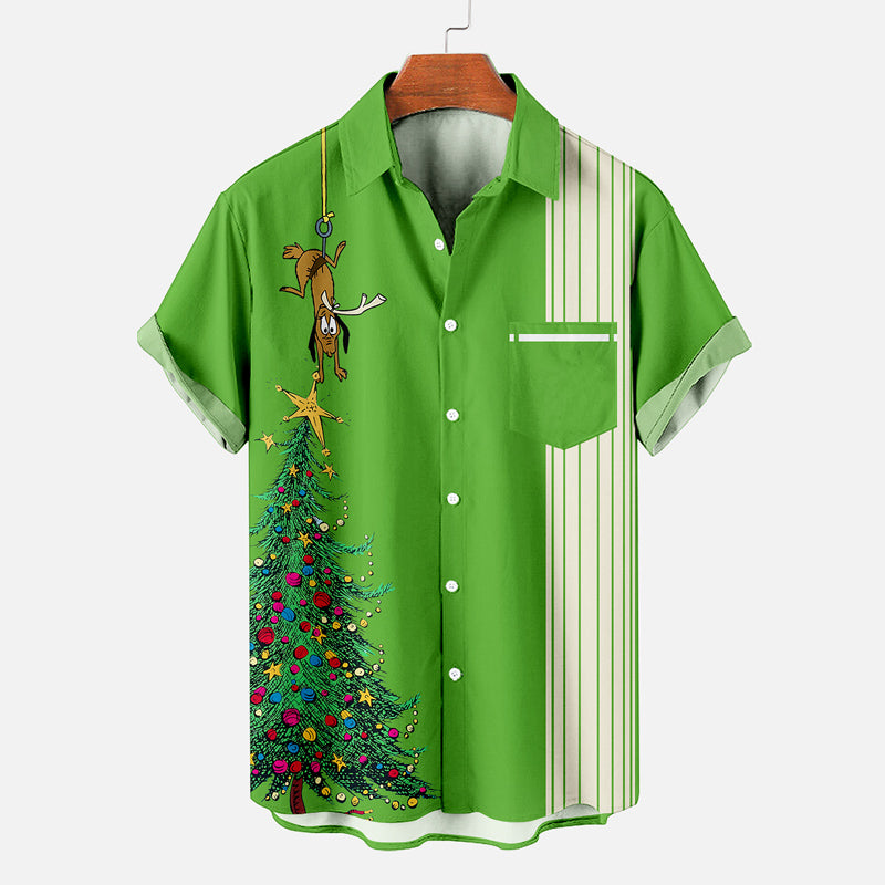 Christmas revisit classic anime character printed shirt