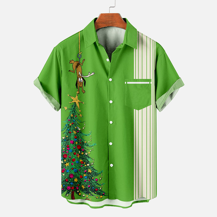 Christmas revisit classic anime character printed shirt 2409006713