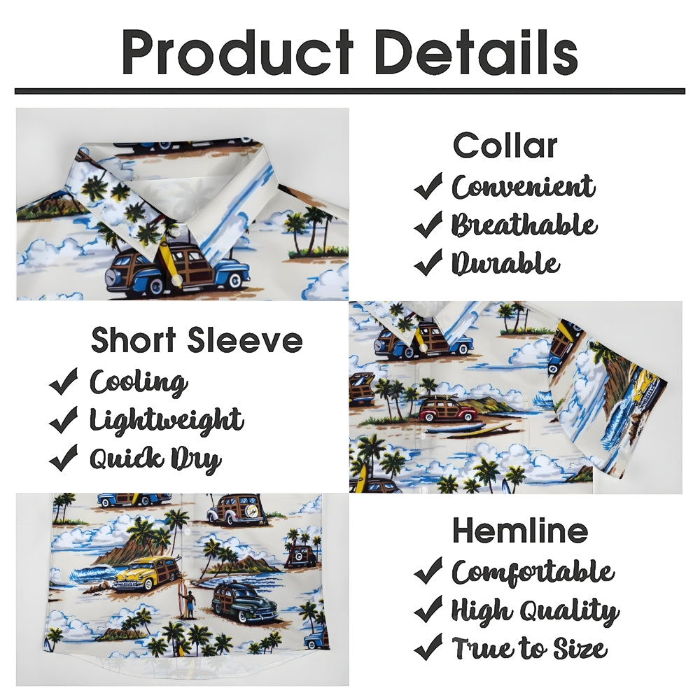 Vintage Hawaiian Cars Short Sleeve Shirt 2409005062