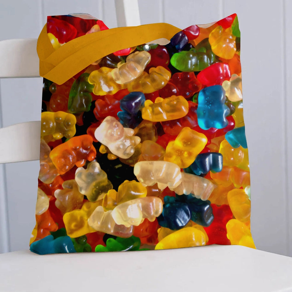 Fashion Gummy Bear Print Tote Bag