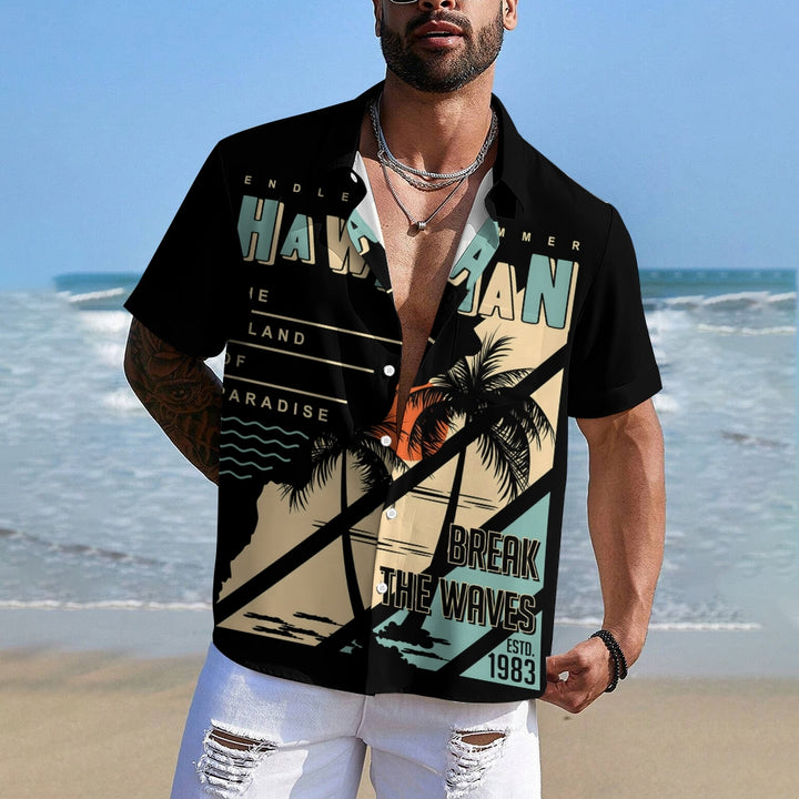Men's Hawaiian Casual Short Sleeve Shirt 2407000960