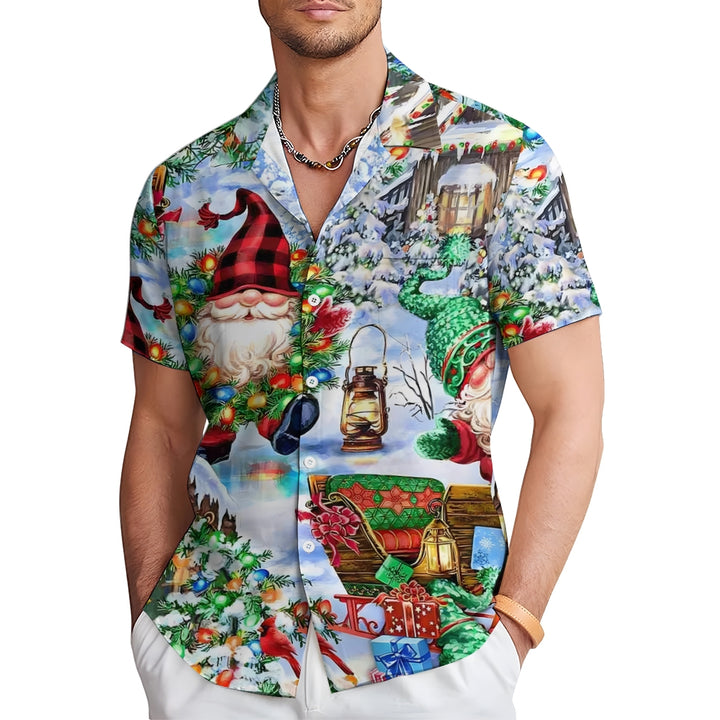 Christmas Christmas Tree Casual Large Size Short Sleeve Shirt 2408000578