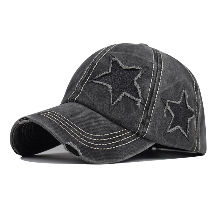 Five-Pointed Star Washed Baseball Cap 240203494