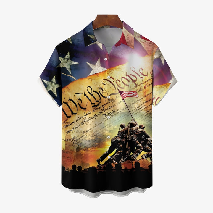 Men's The Star-Spangled Banner Short Sleeve Shirt 2410003771