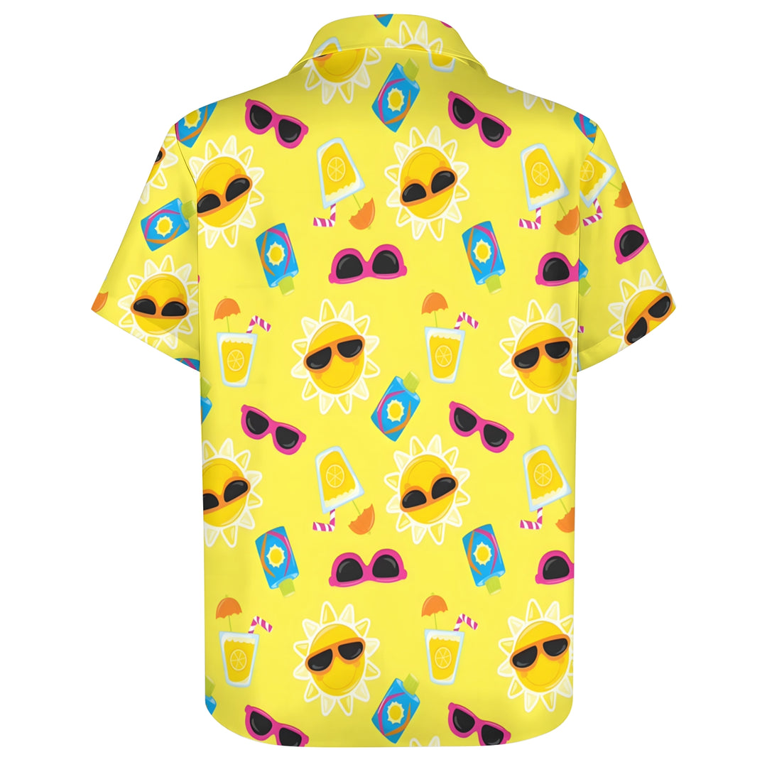 Sunshine Sunglasses Print Casual Short Sleeve Shirt 2404000188