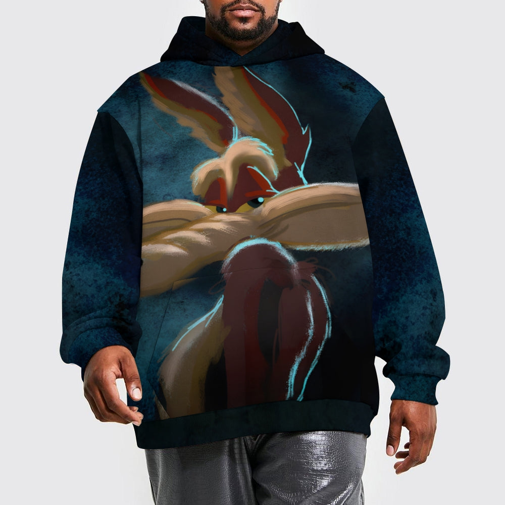 Men's Classic Retro Cartoon Print Hooded Sweatshirt