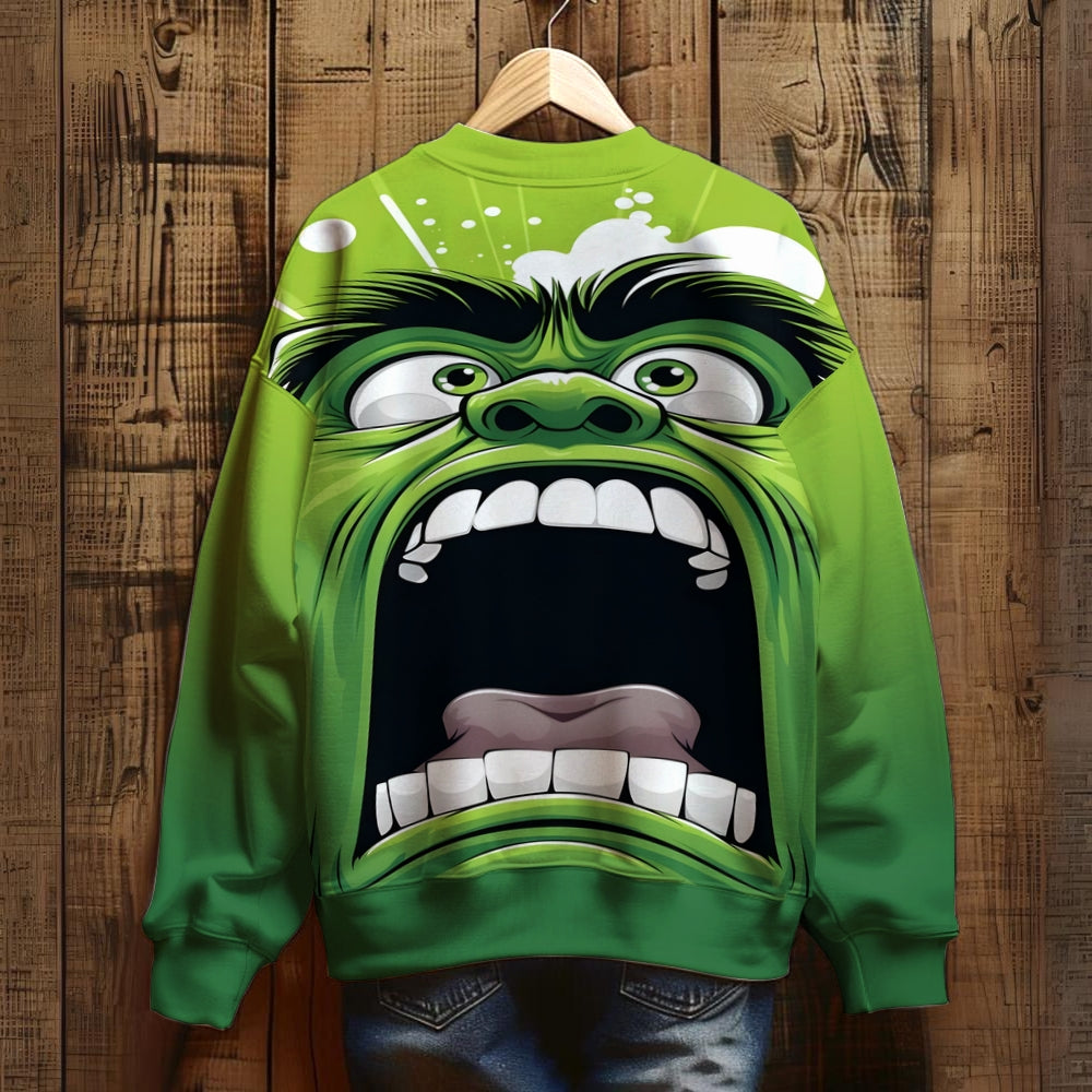 Men's Hulk Print Unisex Sweatshirt 2410009118