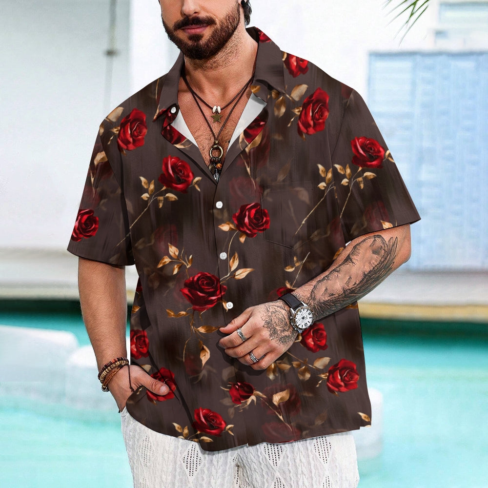 Men's Hawaiian Casual Short Sleeve Shirt 2412008908