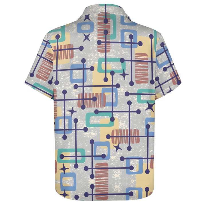 Men's Geometric Art Print Casual Short Sleeve Shirt 2403000485