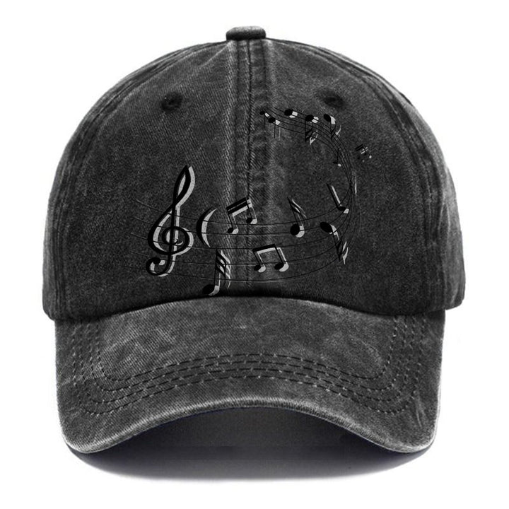 Unisex Vintage Casual Musical Character Washed Cap