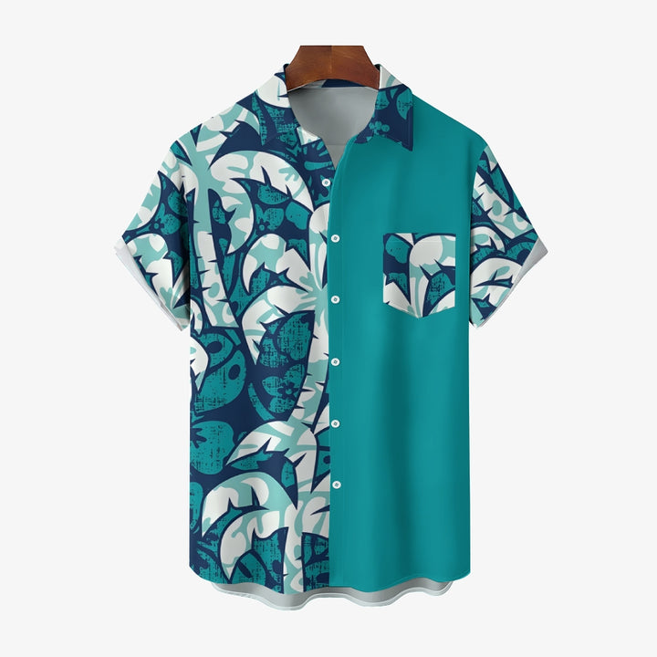 Men's Coconut Tree Hawaiian Short Sleeve Shirt 2410008634