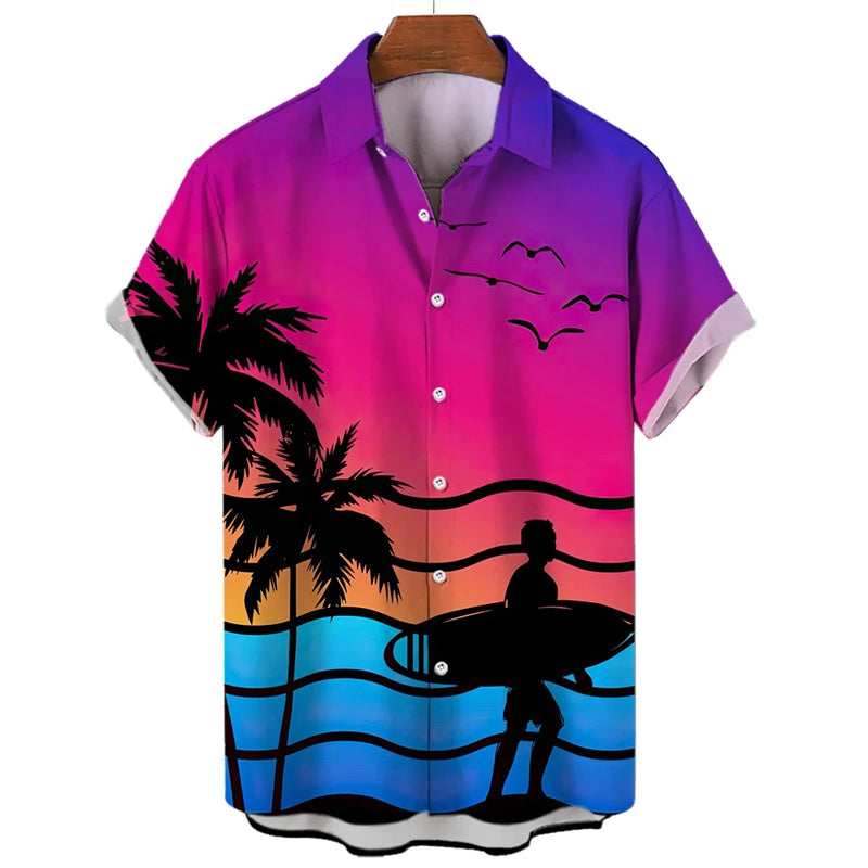 Men's Hawaiian Casual Holiday Short Sleeve Shirt 2405001571