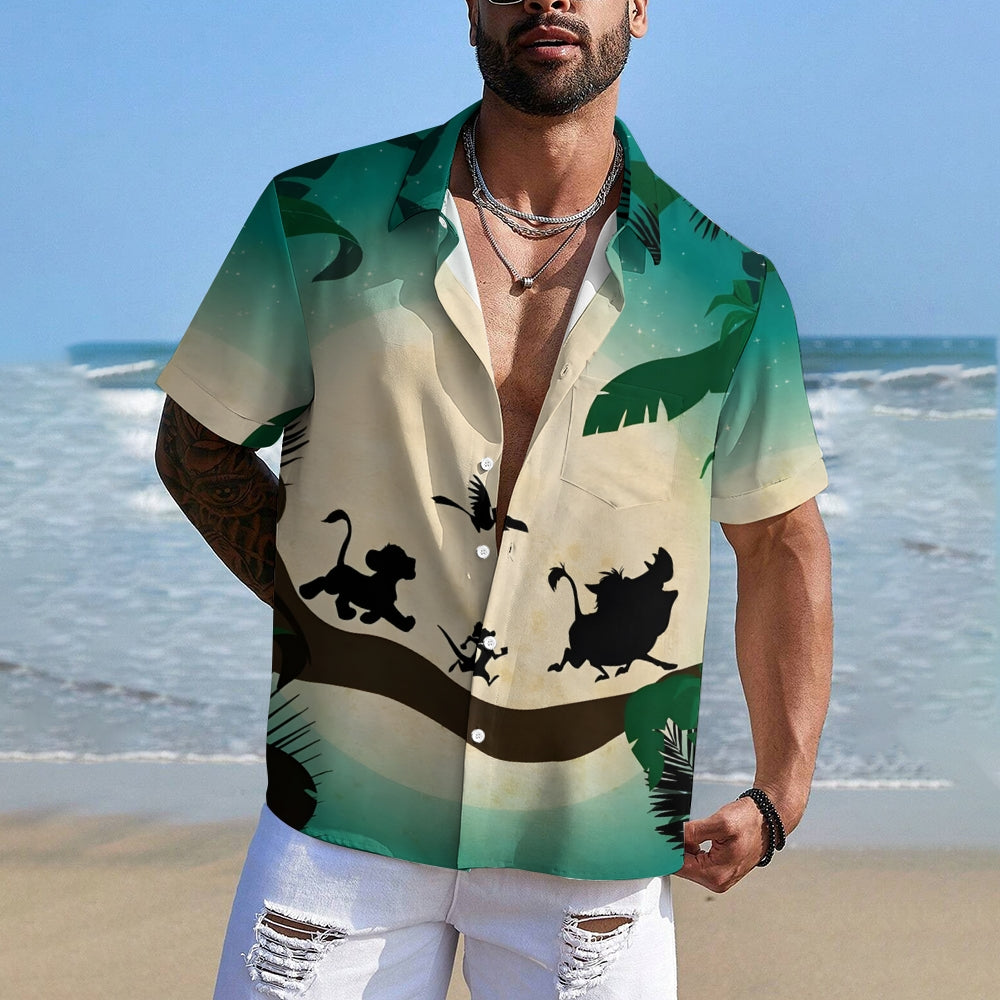 Men's Cartoon Character Casual Short Sleeve Shirt 2312000489