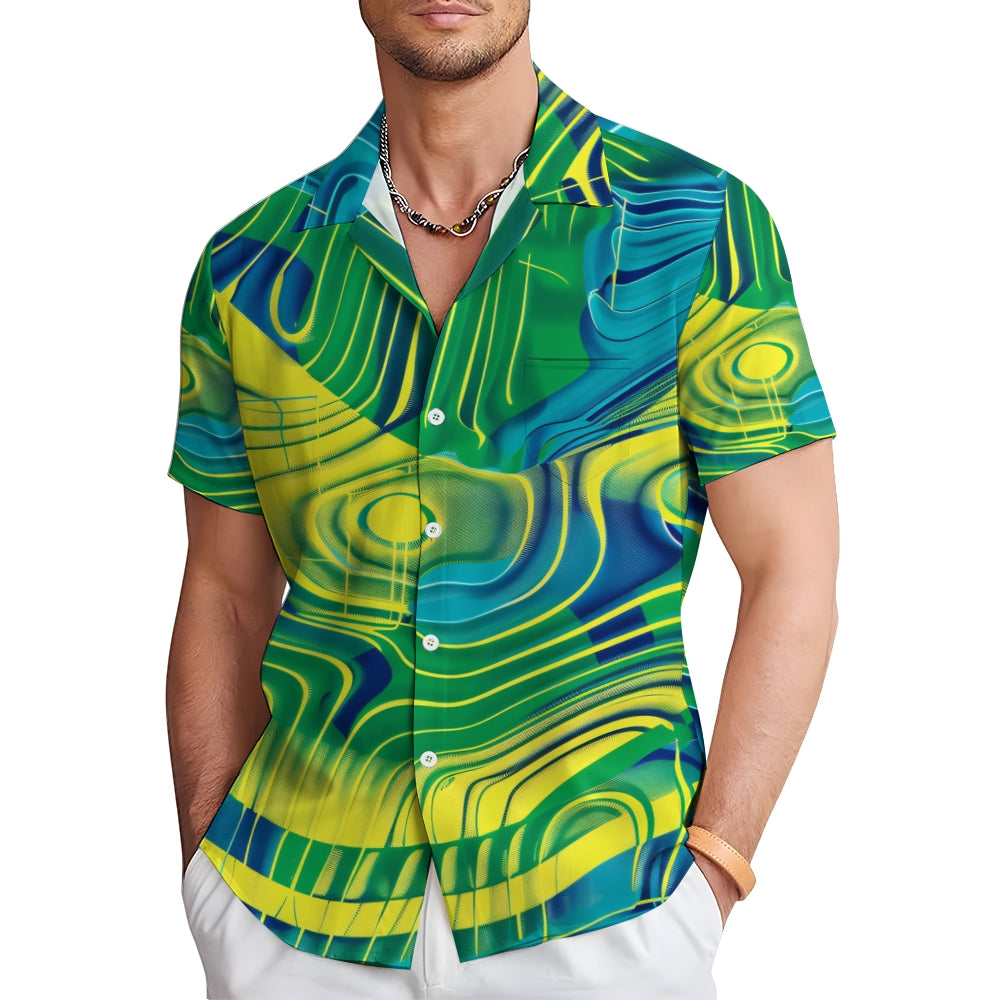 Men's Hawaiian Casual Short Sleeve Shirt 2410005853