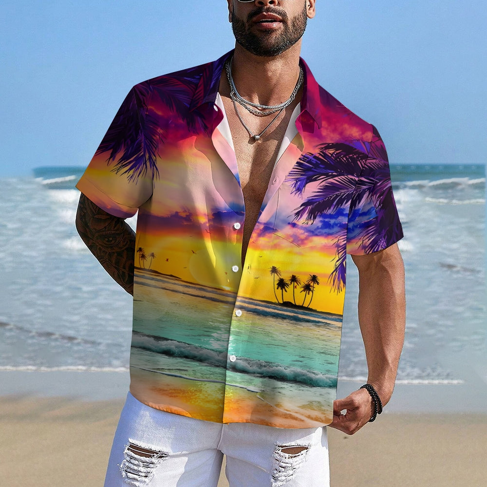 Men's Hawaiian Casual Short Sleeve Shirt 2407000199