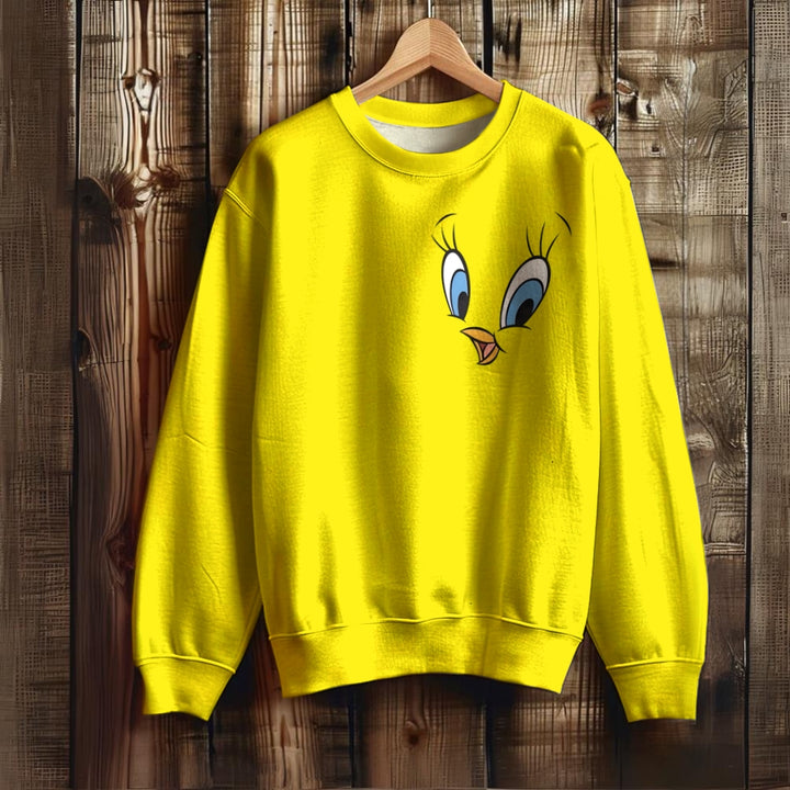 Men's Cartoon Bird Print Unisex Sweatshirt 2410009126