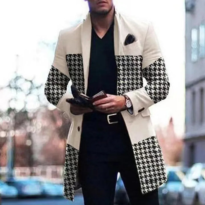 Men's casual long coat autumn and winter woolen coat