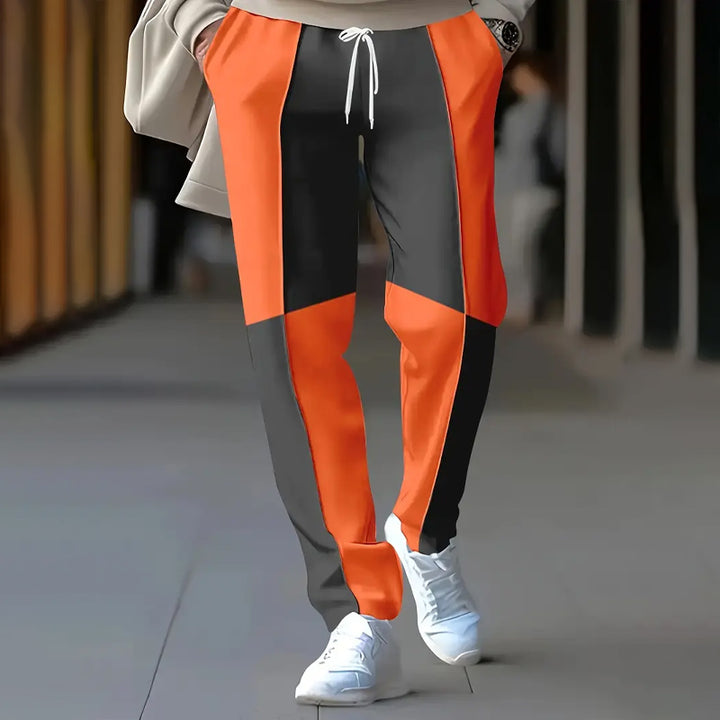 Men's Casual  Color Block Drawstring Sweatpants