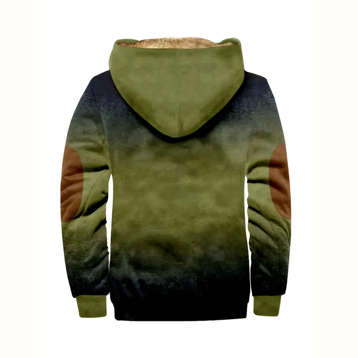 Men's Gradient Color Hoodie Long Sleeve Jacket