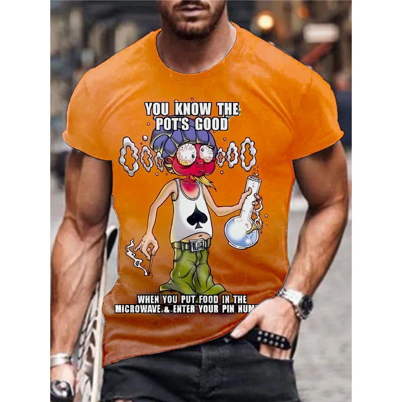 Men's Cartoon Character Print T-Shirt