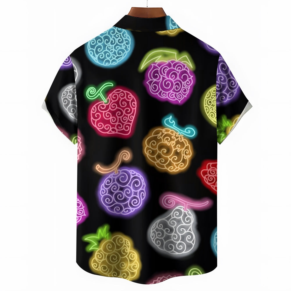 Devil Fruit Neon Linen Short Sleeve Shirt 2409010001