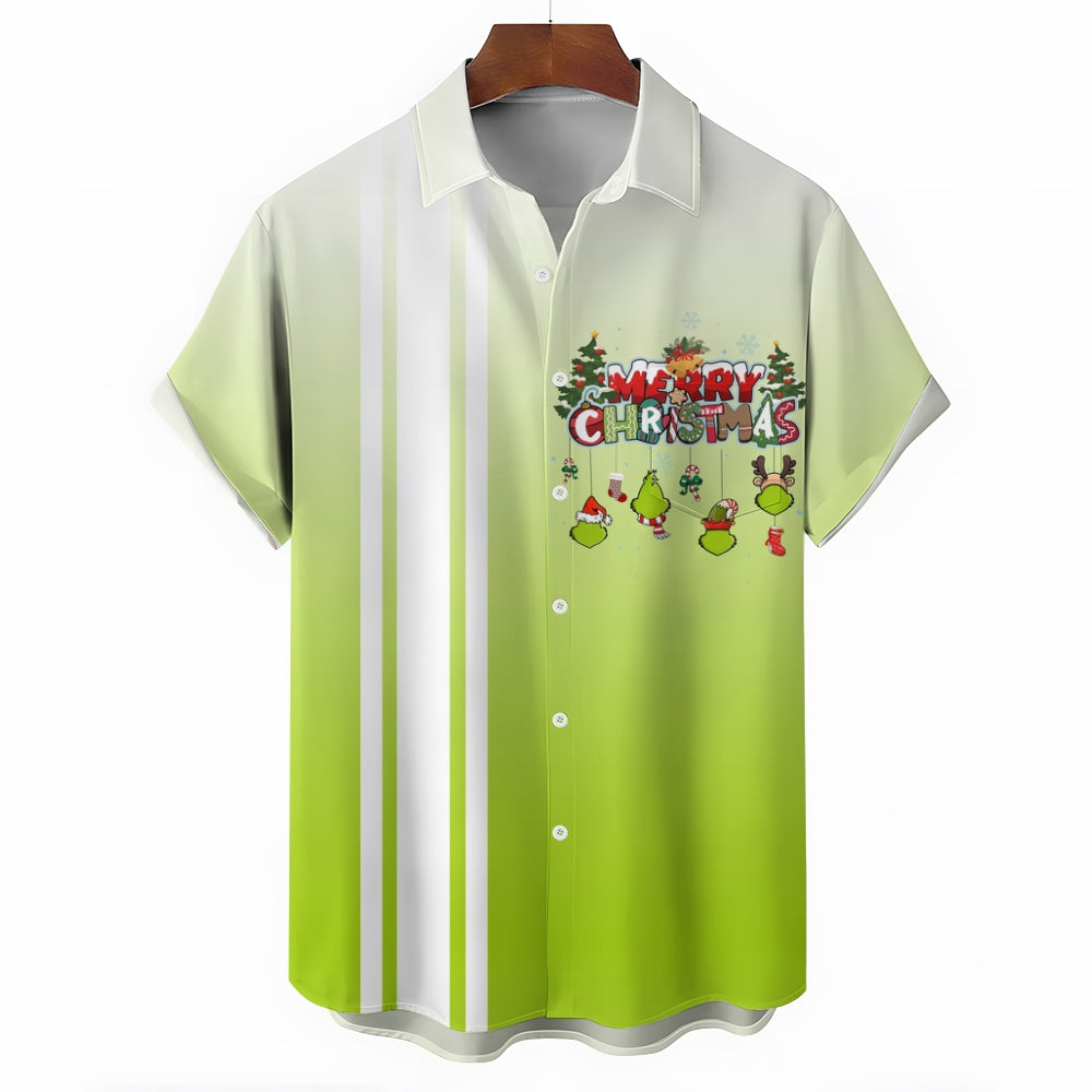 Christmas Green Monster Bowling Shirt 2410002412