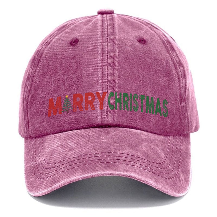 Retro Christmas Letter Casual Washed Cap