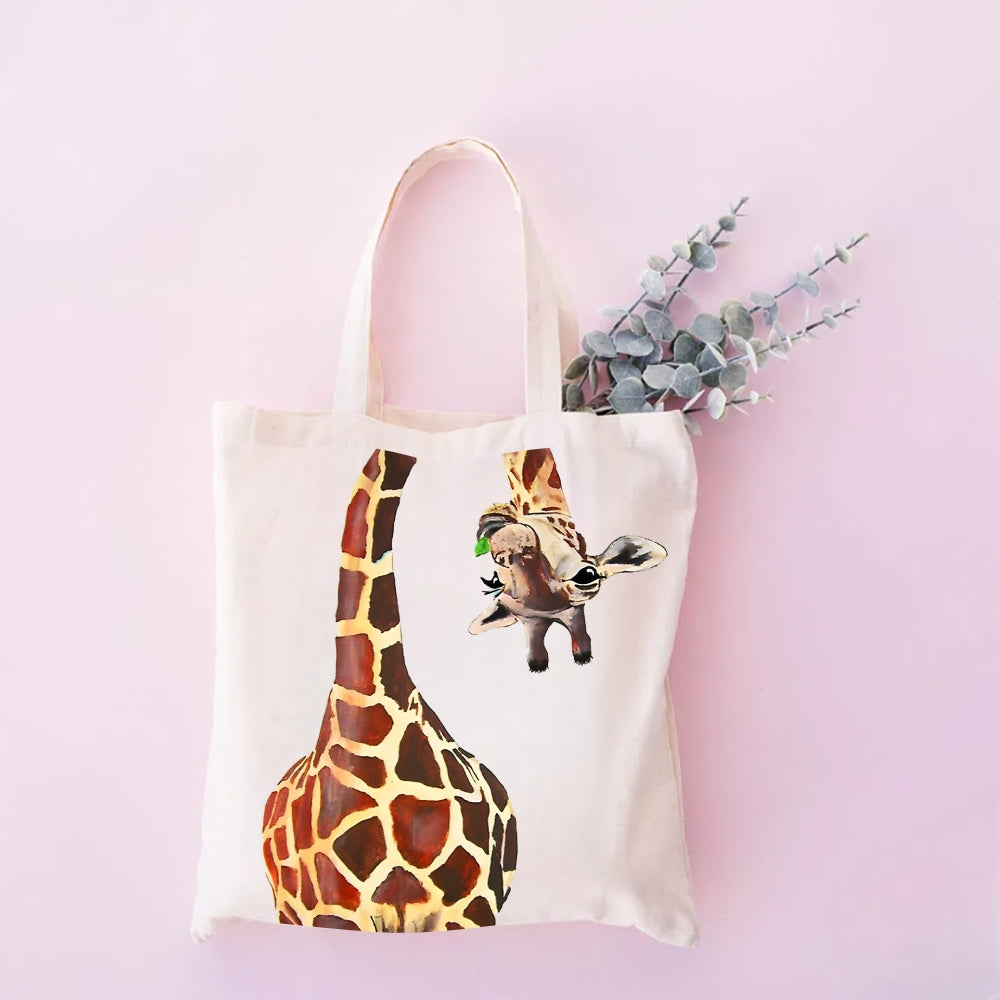 Giraffe Print Casual Versatile Tote Bag