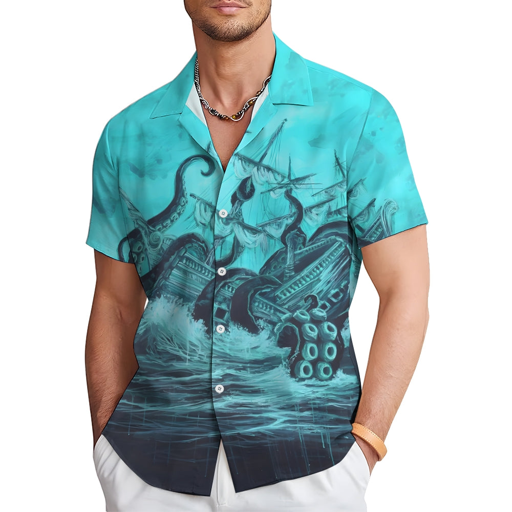 Men's Hawaiian Casual Short Sleeve Shirt 2412005917