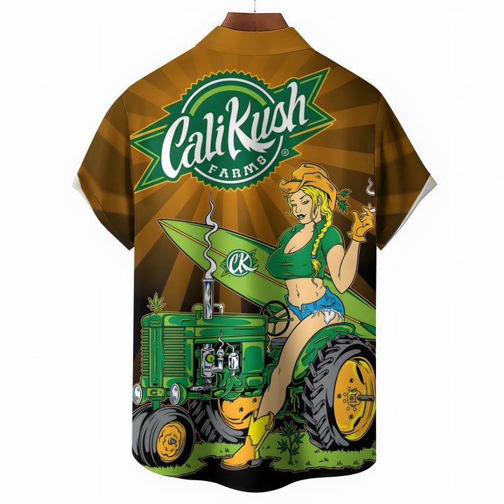 Farm Girl Oversized Short Sleeve Shirt 2407004451