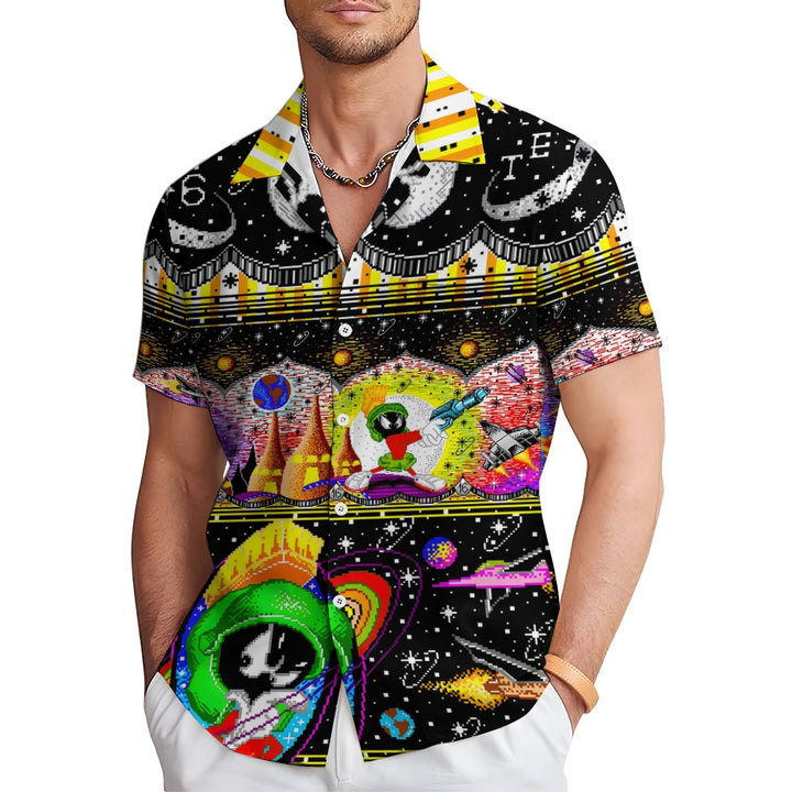 Cartoon Casual Large Size Short Sleeve Shirt 2406001741